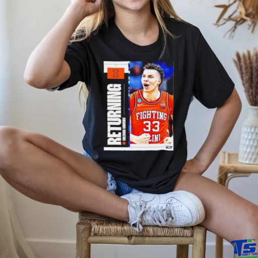 Coleman Hawkins Illinois Fighting Illini returning poster 2023 hoodie, sweater, longsleeve, shirt v-neck, t-shirt