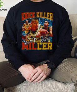 Collage Design Reggie Miller Choke Signature Basketball shirt