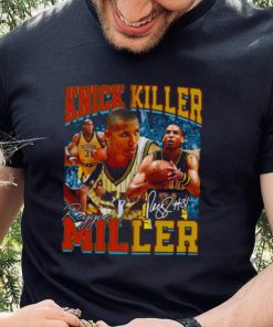 Collage Design Reggie Miller Choke Signature Basketball shirt