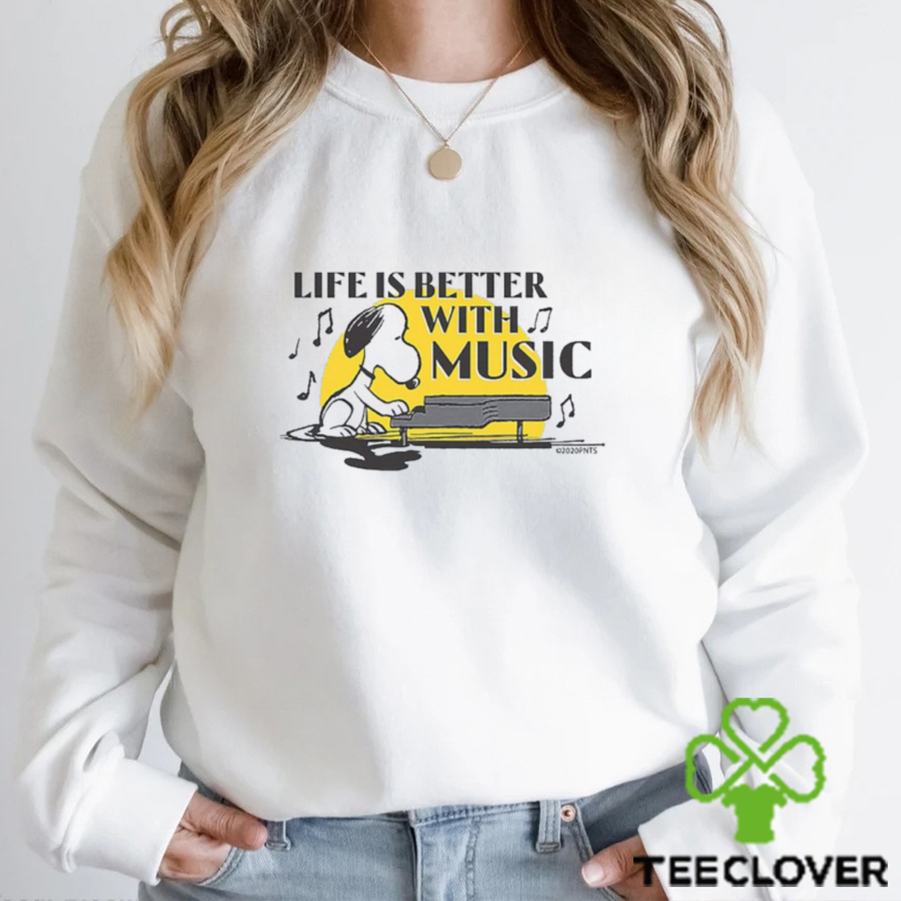 Collections Life is Better with Music T Shirt, Snoopy Music Halloween Sweater Collections Life is Better with Music T Shirt, Snoopy Music Halloween Sweater