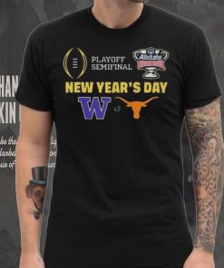 College Football Bowls Games Playoff Semifinal Allstate Sugar Bowl New Year’s Day Logo Washington Huskies Vs Texas Longhorns T shirt