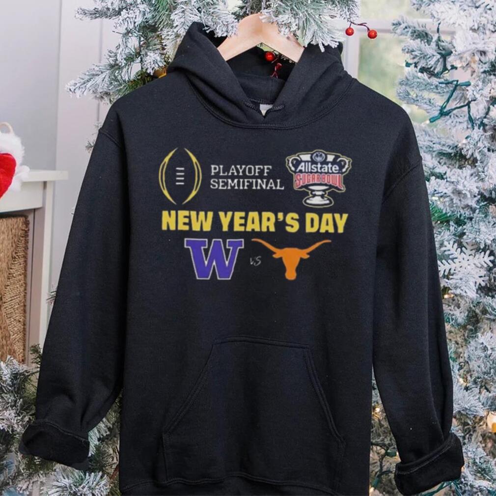 College Football Bowls Games Playoff Semifinal Allstate Sugar Bowl New Year’s Day Logo Washington Huskies Vs Texas Longhorns T shirt College Football Bowls Games Playoff Semifinal Allstate Sugar Bowl New Year’s Day Logo Washington Huskies Vs Texas Longhorns T shirt