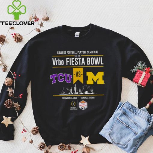 College Football Playoff Fiesta Bowl Head to Head 2022 TCU vs Michigan hoodie, sweater, longsleeve, shirt v-neck, t-shirt