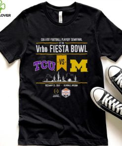 College Football Playoff Fiesta Bowl Head to Head 2022 TCU vs Michigan hoodie, sweater, longsleeve, shirt v-neck, t-shirt