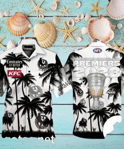 Collingwood Fc Premiers 2023 Afl Palm Tree Hawaiian Shirt