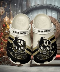 Collingwood Football Club AFL Classic Custom Name Crocs Clogs Shoes