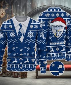 Colomiers Rugby Logo For Fans Santa Hat Ugly Christmas Sweater New Gift For Men And Women