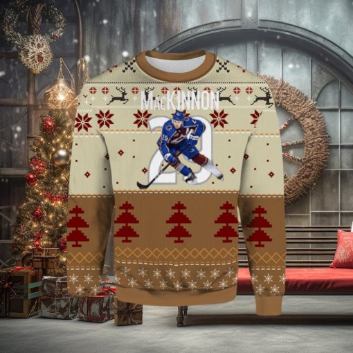 Colorade Avalanche Nathan Mackinnon Ugly Christmas Sweater