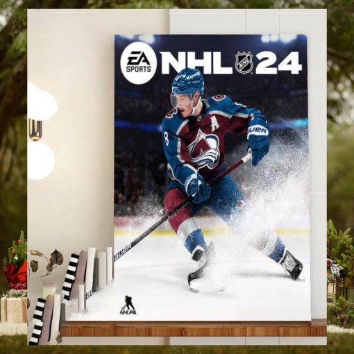 Colorado Avalanche Cale Makar Cover Athlete on EA Sports NHL 24 Official Poster Home Decor Poster Canvas