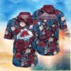 Colorado Avalanche Floral Elegance Hawaiian Shirt