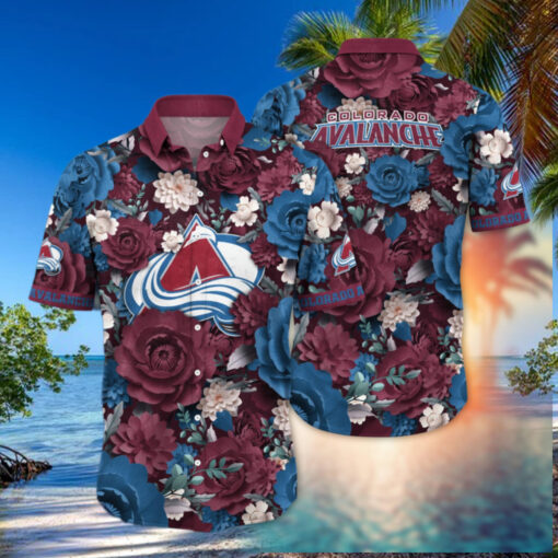 Colorado Avalanche Garden Bloom Hawaiian Shirt
