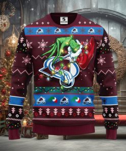 Colorado Avalanche Grinch Christmas Ugly Sweater