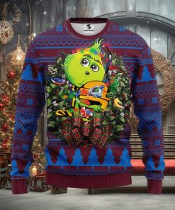 Colorado Avalanche Grinch Hug Christmas Ugly Sweater