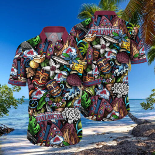 Colorado Avalanche Island Tiki Hawaiian Shirt