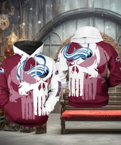 Colorado Avalanche NHL Team Skull 3D Printed Hoodie