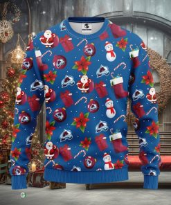 Colorado Avalanche Santa Claus Snowman Xmas Ugly Christmas Sweater Best Christmas Gift Ideas