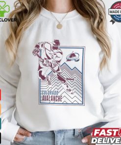 Colorado Avalanche Starter White Player Grid T Shirt
