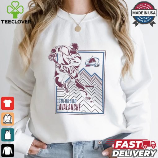 Colorado Avalanche Starter White Player Grid T Shirt