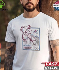 Colorado Avalanche Starter White Player Grid T Shirt