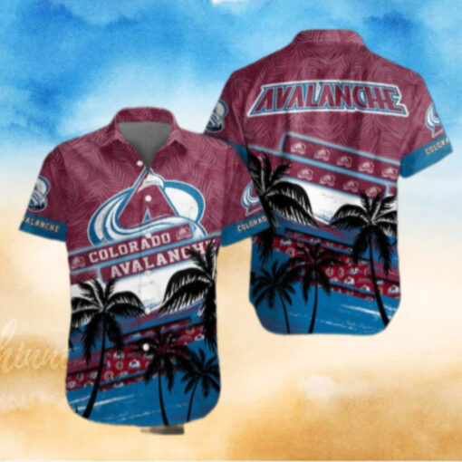 Colorado Avalanche Tropical Wave Hawaiian Shirt