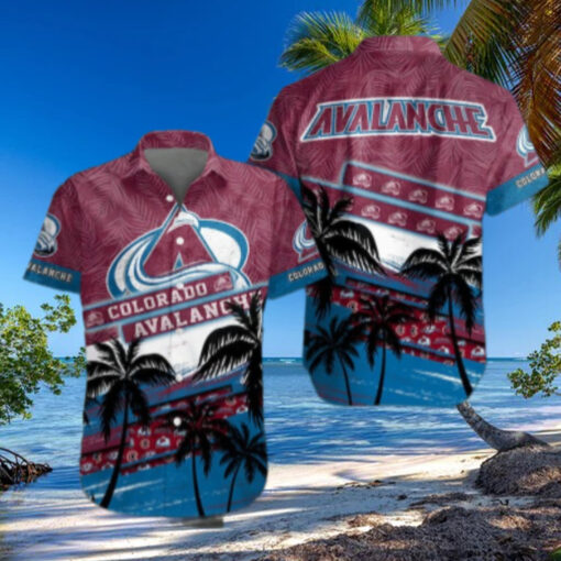 Colorado Avalanche Tropical Wave Hawaiian Shirt