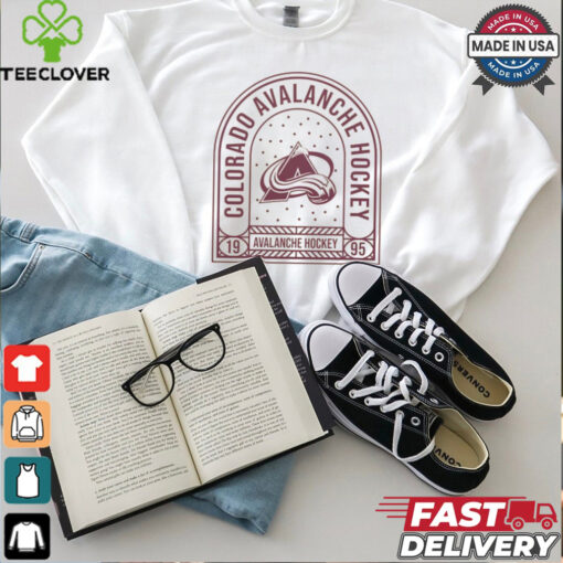 Colorado Avalanche Uphill Stained Glass T Shirt