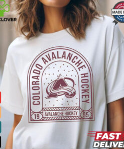 Colorado Avalanche Uphill Stained Glass T Shirt