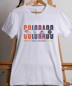 Colorado Broncos Rockies Avalanche Nuggets logo shirt