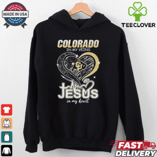Colorado Buffaloes Football In My Veins Jesus In My Heart Shirt