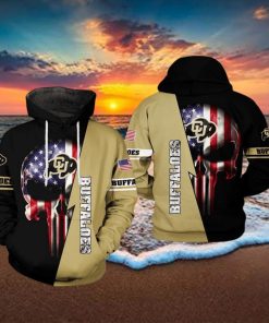 Colorado Buffaloes NCAA US Flag Skull 3D Printed Hoodie