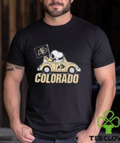 Colorado Buffaloes Peanuts Snoopy And Woodstock Drive Car On Gameday Football Shirt