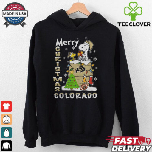 Colorado Buffaloes Snoopy And Woodstock Merry Christmas Shirt