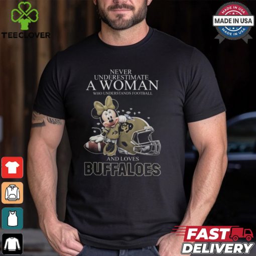 Colorado Buffaloes x Minnie Mouse Never Underestimate A Woman Who Understands Football And Loves Shirt