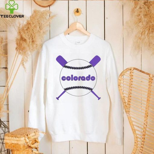 Colorado Retro Throwback With Crossed Bats Baseball Shirt