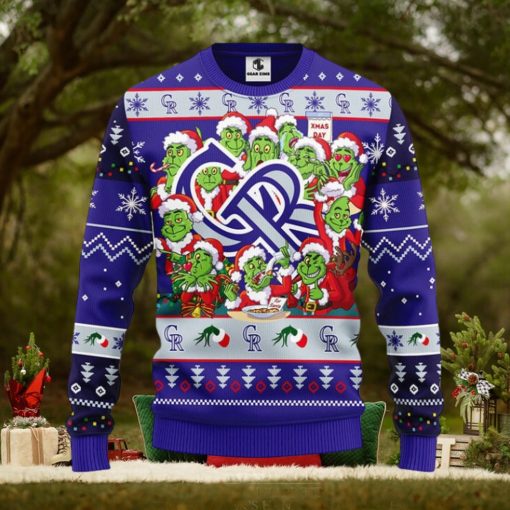 Colorado Rockies 12 Grinch Xmas Day Christmas Ugly Sweater