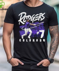 Colorado Rockies Brendan Rodgers 7 Relentless Spirit Grunge T Shirt