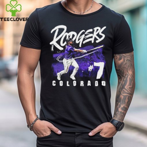 Colorado Rockies Brendan Rodgers 7 Relentless Spirit Grunge T Shirt