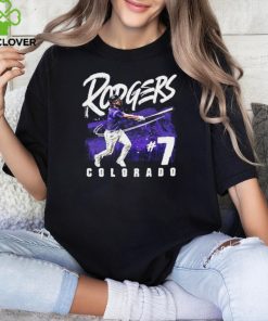 Colorado Rockies Brendan Rodgers 7 Relentless Spirit Grunge T Shirt