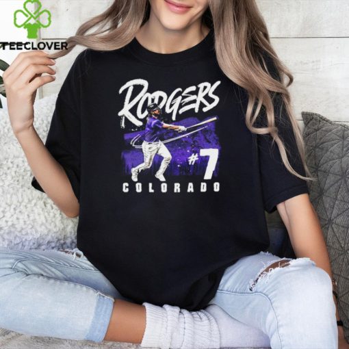 Colorado Rockies Brendan Rodgers 7 Relentless Spirit Grunge T Shirt