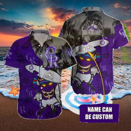 Colorado Rockies Custom Name 3D Full Print Hawaiian Shirt