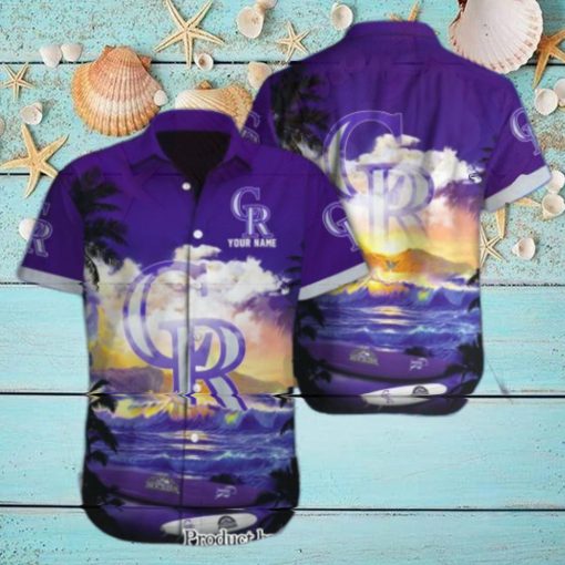 Colorado Rockies Custom Name Casual All Over Printed Hawaiian Shirt