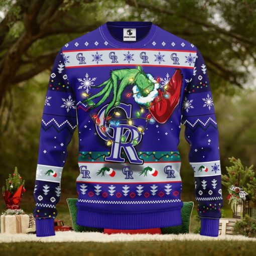 Colorado Rockies Grinch Christmas Ugly Sweater