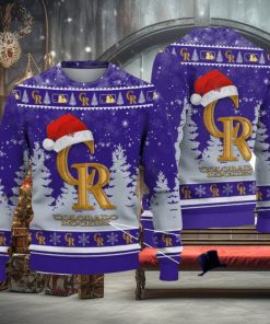 Colorado Rockies Logo Wearing Santa Hat Christmas Gift Ugly Christmas Sweater Christmas Gift Ideas