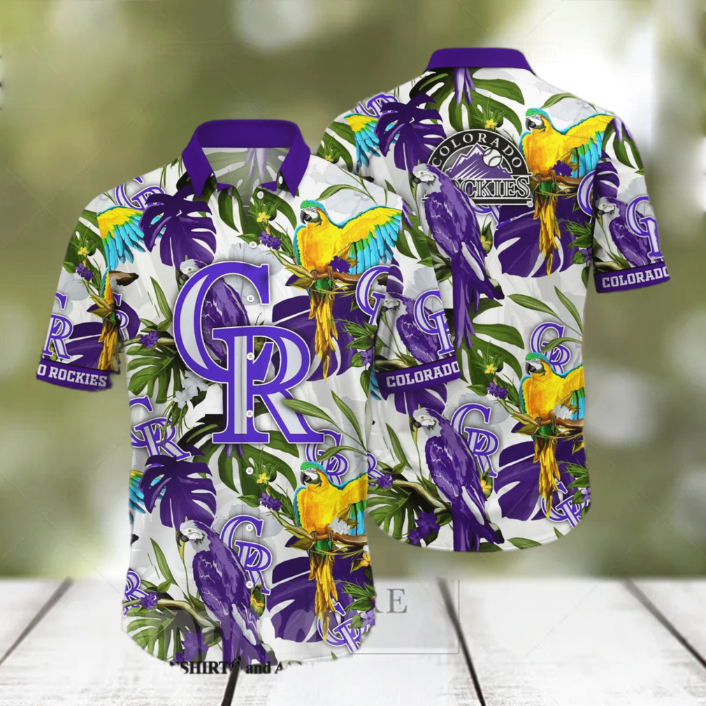 Colorado Rockies MLB Floral Full Print Unisex Hawaiian Shirt Colorado Rockies MLB Floral Full Print Unisex Hawaiian Shirt