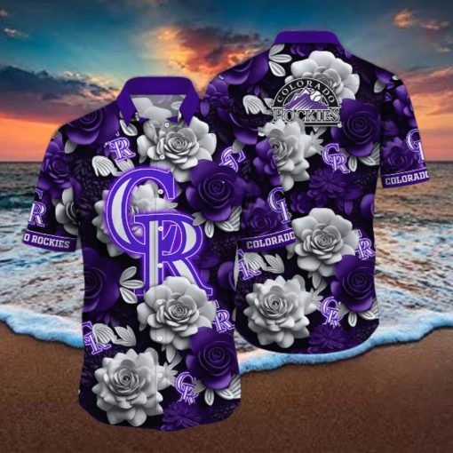 Colorado Rockies MLB Flower Hawaii Shirt And Tshirt For Fans, Summer Football Shirts NA49739
