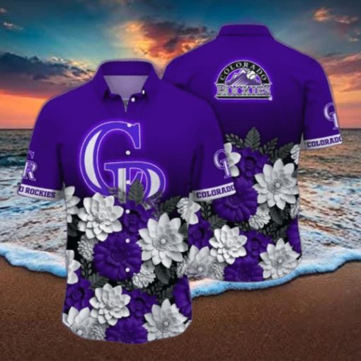 Colorado Rockies MLB Flower Hawaii Shirt And Tshirt For Fans