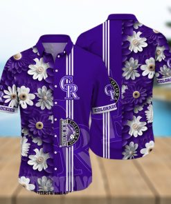 Colorado Rockies MLB Flower Unisex Hawaiian Shirt