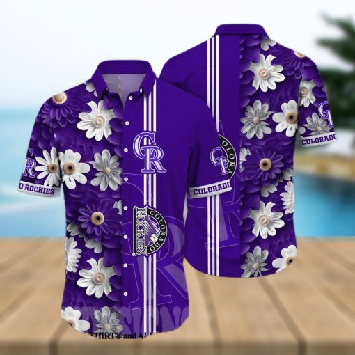 Colorado Rockies MLB Flower Unisex Hawaiian Shirt