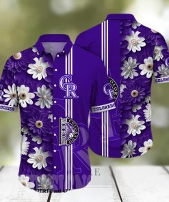 Colorado Rockies MLB Flower Unisex Hawaiian Shirt