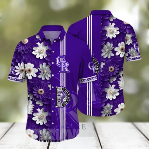 Colorado Rockies MLB Flower Unisex Hawaiian Shirt